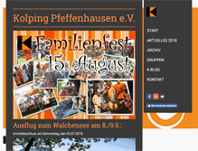 Tablet Screenshot of kolping-pfeffenhausen.de